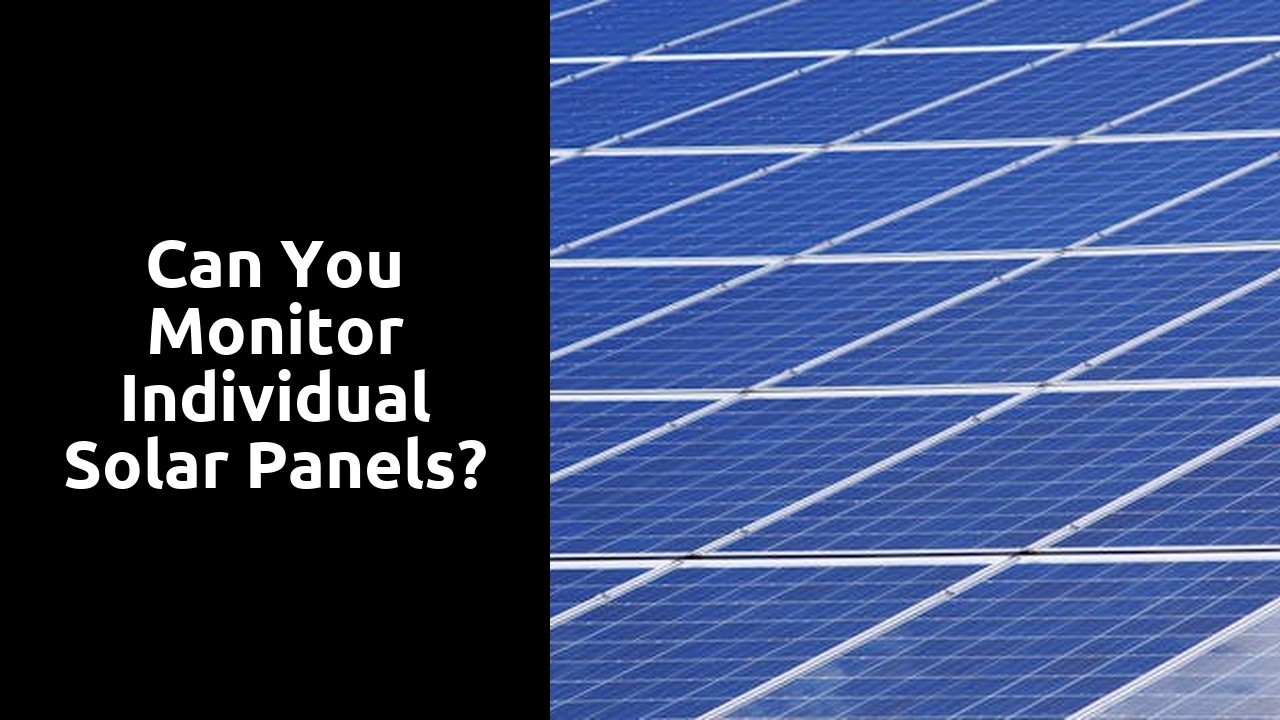 Can you monitor individual solar panels?